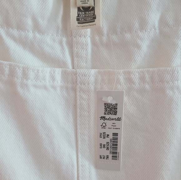 Madewell White Denim Overalls - Picture 4 of 9